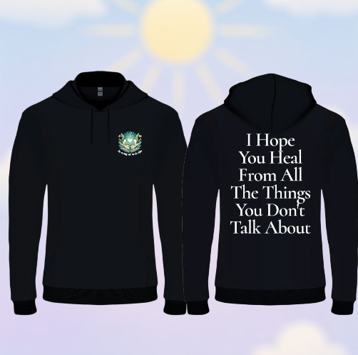 The Healing Silence Unisex Hoodie - Met Borstlogo & Ruglogo
