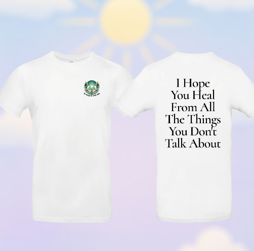 The Healing Silence Heren T-Shirt - Met Borstlogo & Ruglogo